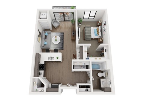 B3 Floor Plan at EagleRidge Plaza Residences, North Dakota